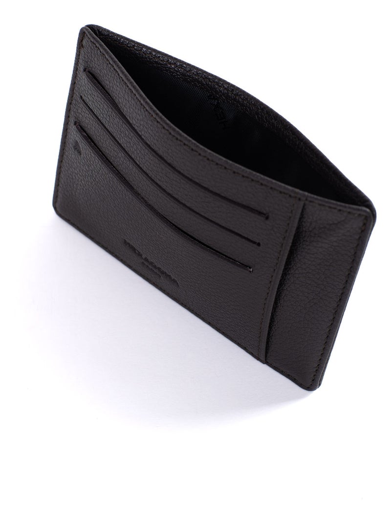 Porta carte - stop rfid - pelle confort hexagona Marrone scuro - Kiabi