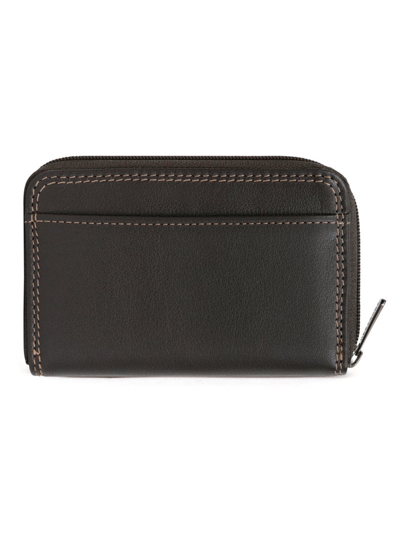 Porta carte - stop rfid - pelle sensation hexagona Marrone scuro - Kiabi