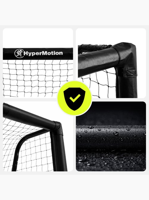 Porta da calcio HyperMotion 240 x 160 cm nera con rete e picchetti di fissaggio - Kiabi Porta da calcio HyperMotion 240 x 160 cm nera con rete e picchetti di fissaggio - Kiabi