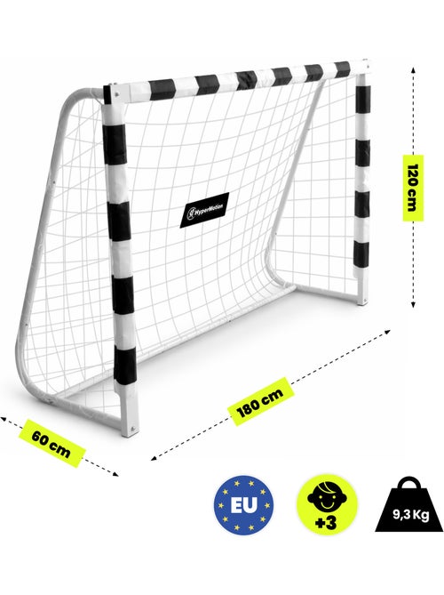 Porta da calcio HyperMotion PRO 180 x 120 cm bianca rinforzata con rete e picchetti di fissaggio - Kiabi Porta da calcio HyperMotion PRO 180 x 120 cm bianca rinforzata con rete e picchetti di fissaggio - Kiabi