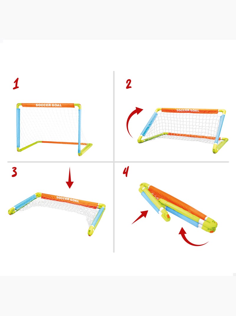 Porta da calcio per bambini con pallone, gonfiatore e picchetti fun area! N/D - Kiabi