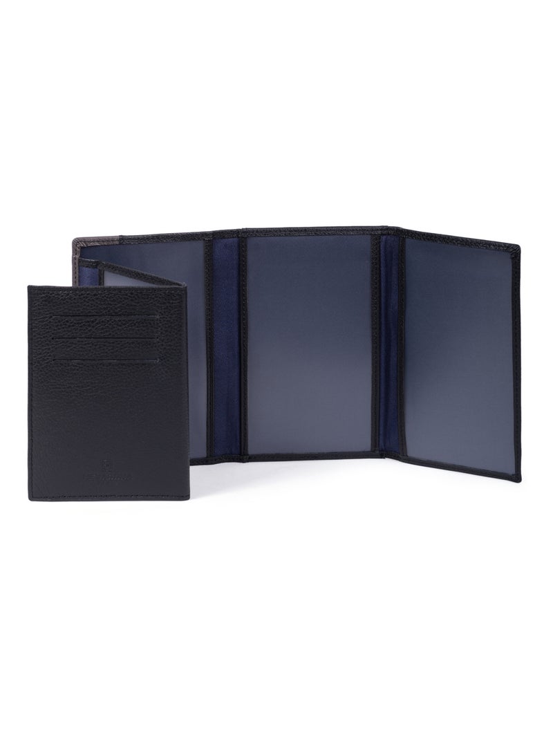 Porta-documenti - 3 ante - stop rfid - pelle duo hexagona Nero Grigio - Kiabi
