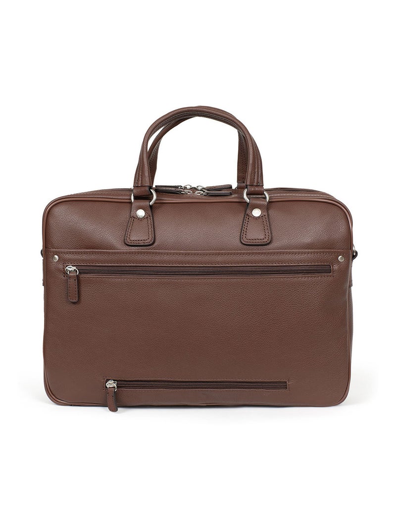 Porta-documenti - a4 - pelle confort hexagona Marrone cioccolato - Kiabi