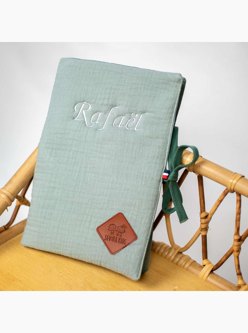 Porta libretto sanitario in garza di cotone | sevira kids | sevira kids Verde acqua - Kiabi