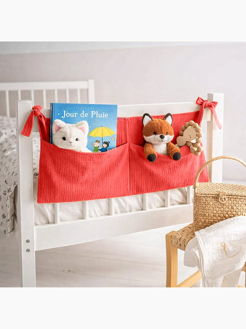 Porta-peluche in cotone biologico fragola Rosso - Kiabi