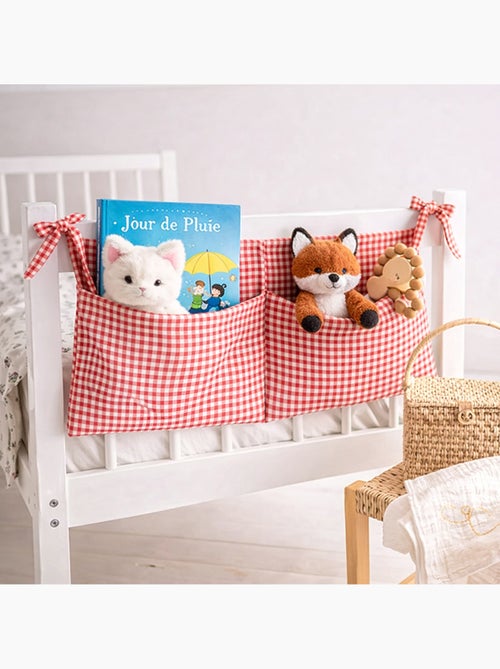 Porta-peluche in cotone biologico vichy - Kiabi