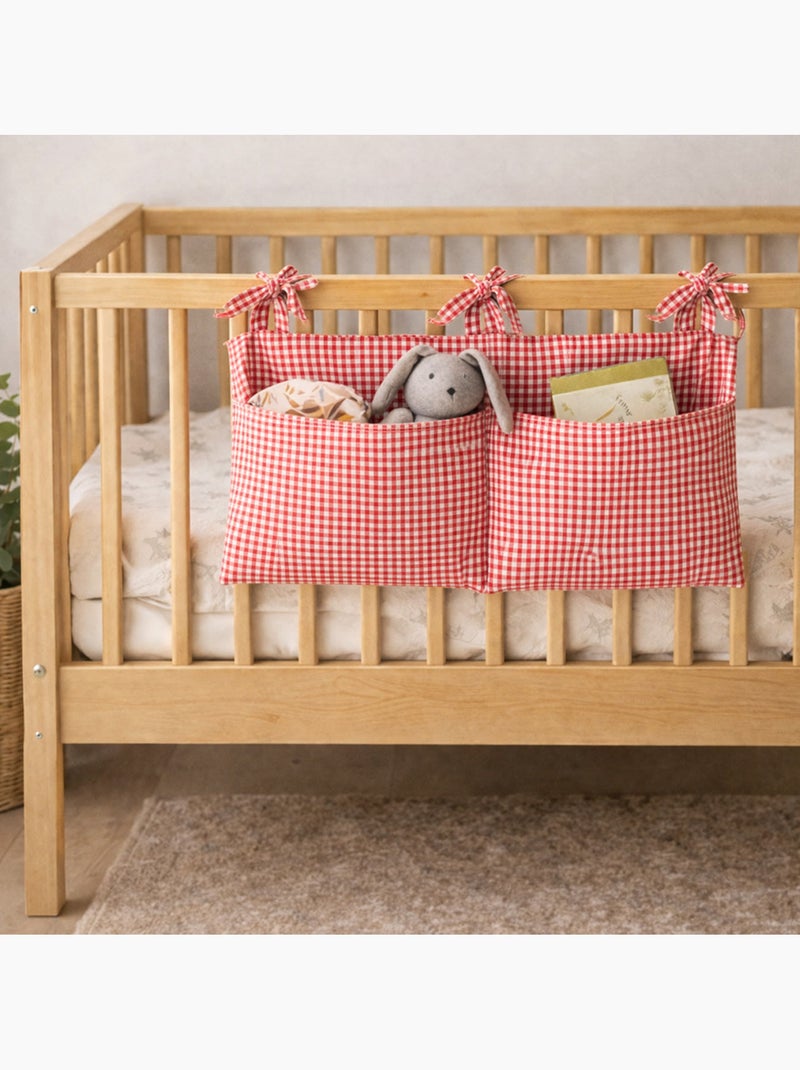Porta-peluche in cotone biologico vichy Arancione - Kiabi