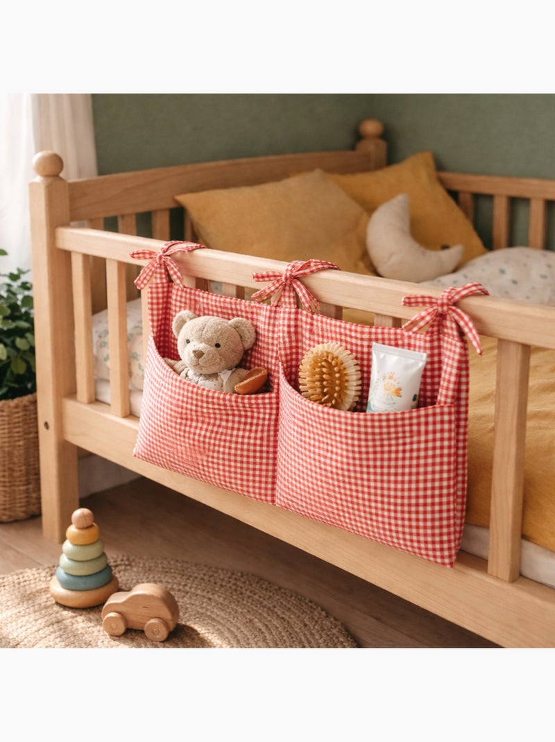 Porta-peluche in cotone biologico vichy Arancione - Kiabi