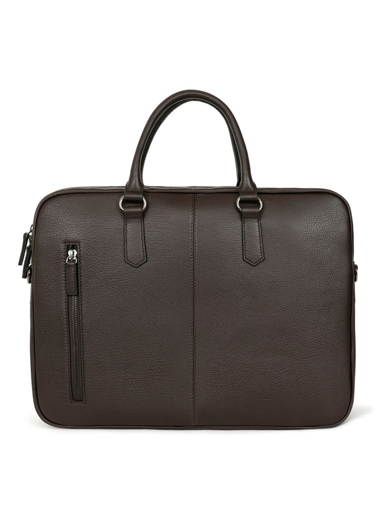 Portadocumenti - 15" & A4 - Pelle ENCORE Marrone scuro - Kiabi