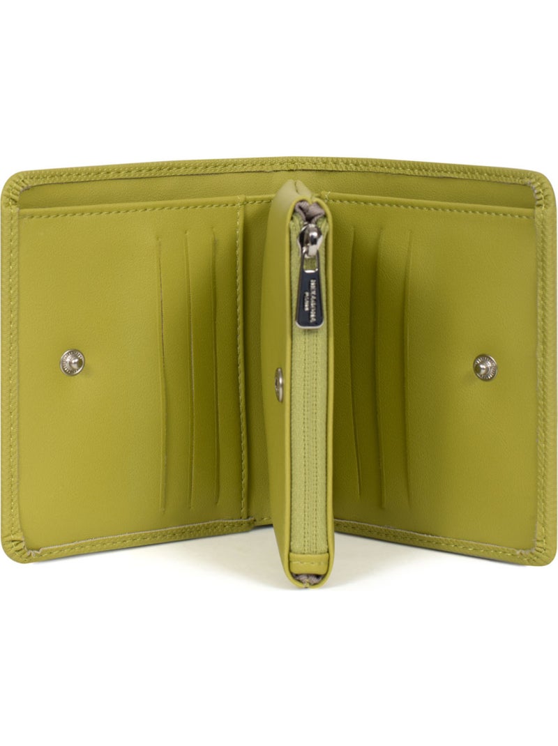 Portafoglio - 1 ante - stop rfid joyce hexagona Verde anice - Kiabi