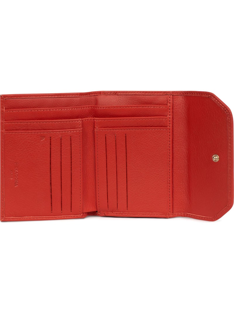 Portafoglio - 1 scomparto - stop rfid - pelle di vitello taima hexagona Arancione - Kiabi