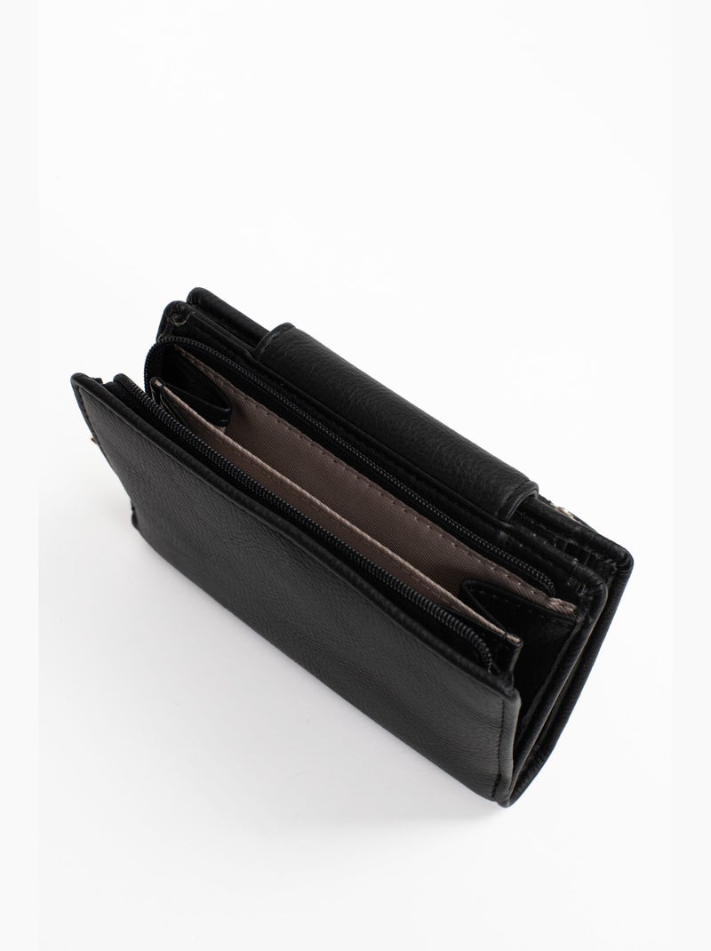 Portafoglio - 2 scomparti - stop rfid moly hexagona Nero - Kiabi