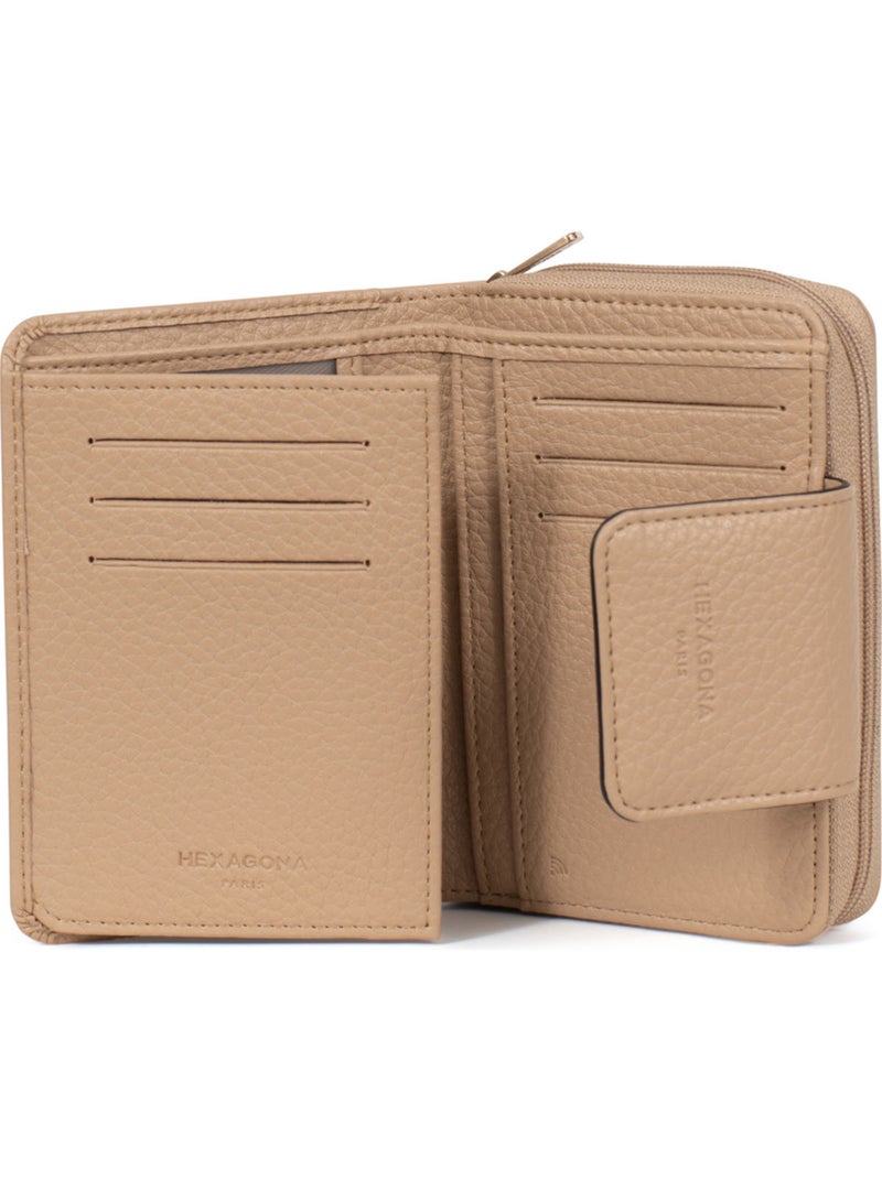 Portafoglio - 2 scomparti - stop rfid zora hexagona Beige sabbia - Kiabi