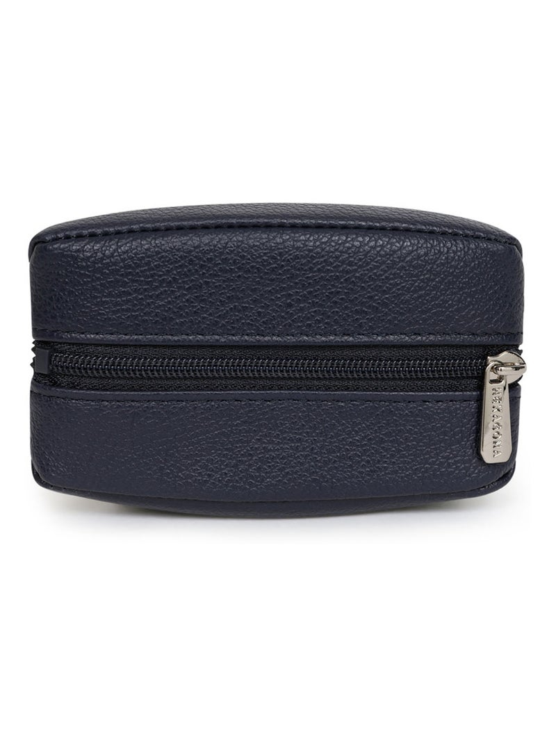 Portafoglio - pelle confort hexagona Blu marino - Kiabi
