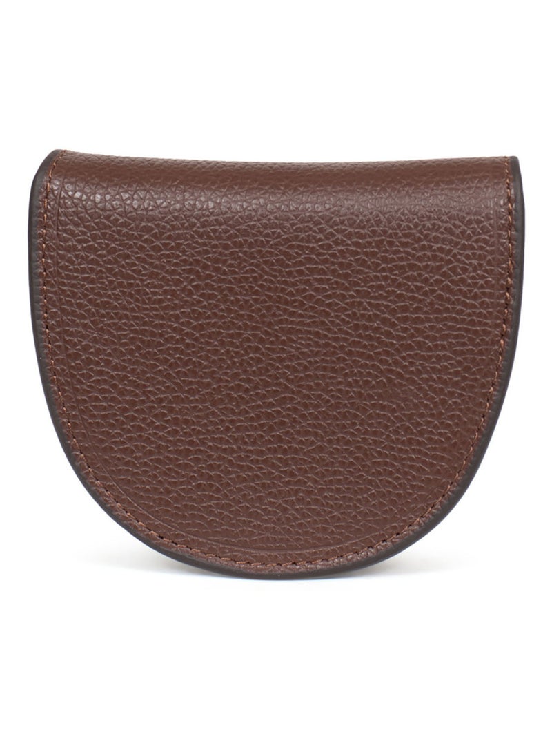 Portafoglio - pelle confort hexagona Marrone cioccolato - Kiabi