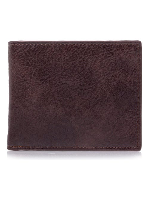 Portafoglio da uomo con tasca a scatto marroneSMARTTRUNCPROTEZIONE RFID  Isotoner - Kiabi