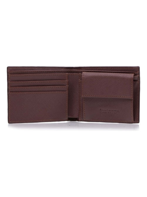 Portafoglio da uomo con tasca a scatto marroneSMARTTRUNCPROTEZIONE RFID  Isotoner - Kiabi