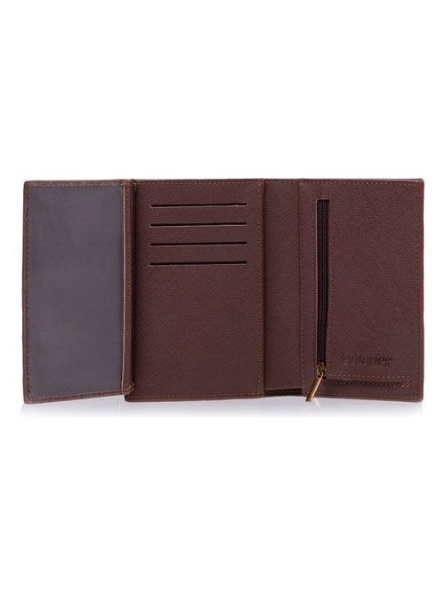 Portafoglio da uomo marrone a 3 scompartiSMARTTRUNCPROTEZIONE RFID  Isotoner - Kiabi