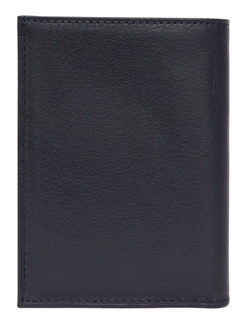Portafoglio europeo - 1 ante - pelle soft hexagona Blu marino - Kiabi