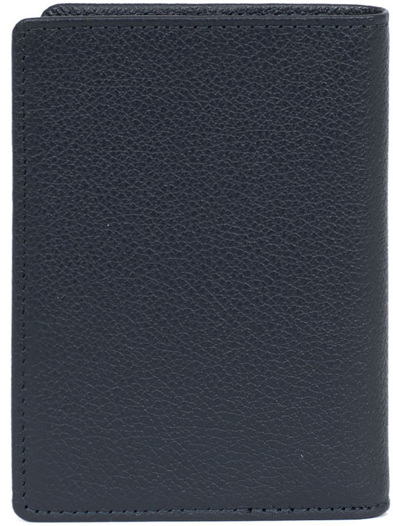 Portafoglio europeo - 1 ante - stop rfid - pelle di vitello confort hexagona Blu marino - Kiabi