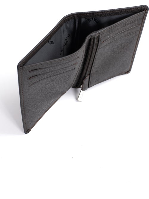 Portafoglio europeo - 1 ante - stop rfid - pelle di vitello confort hexagona - Kiabi