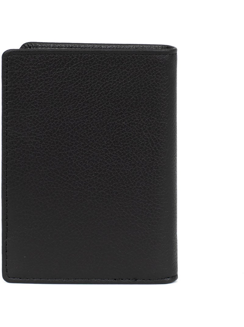 Portafoglio europeo - 1 ante - stop rfid - pelle di vitello confort hexagona Nero - Kiabi