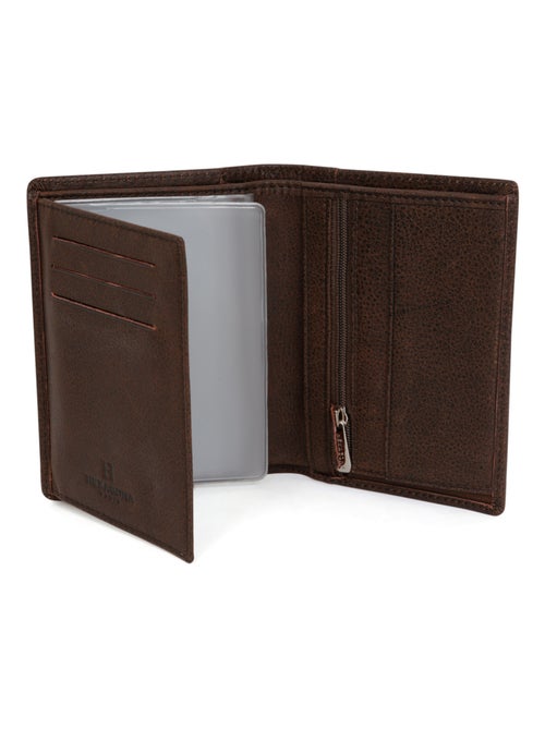 Portafoglio europeo - 2 ante - Pelle INSTINCT - Kiabi