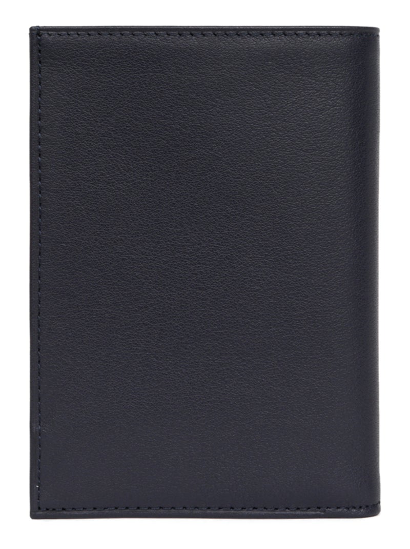 Portafoglio europeo - 2 ante - pelle soft hexagona Blu marino - Kiabi