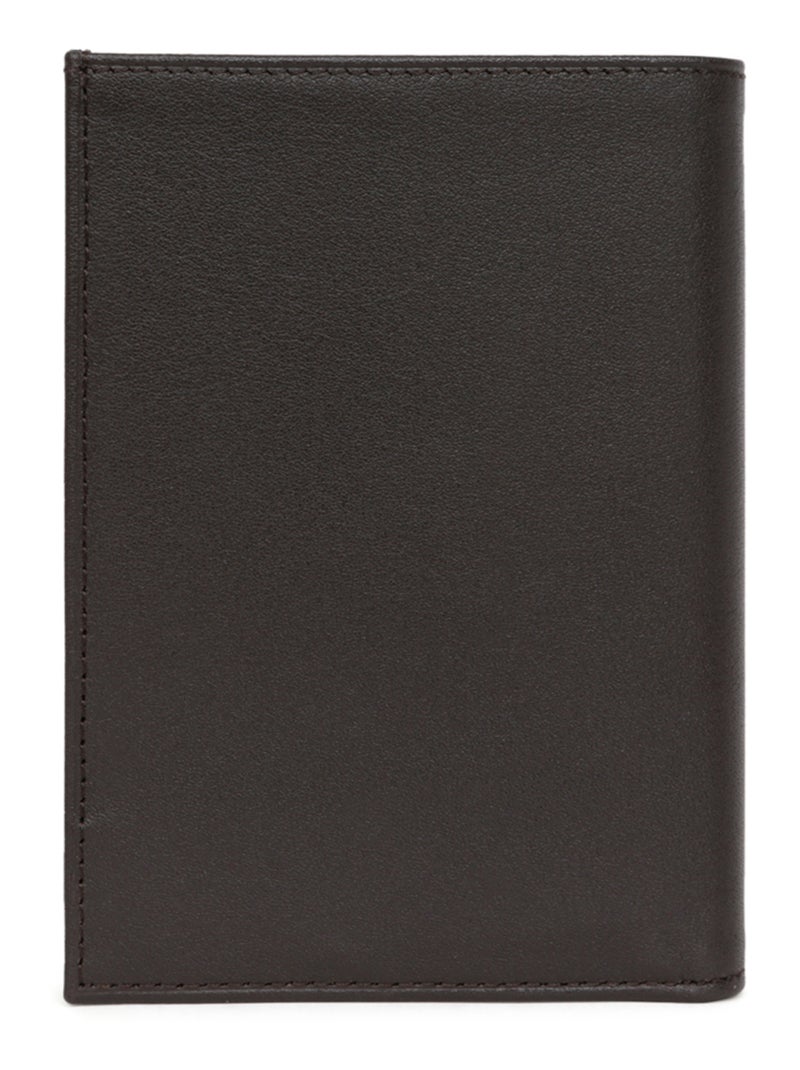 Portafoglio europeo - 2 ante - pelle soft hexagona Marrone - Kiabi