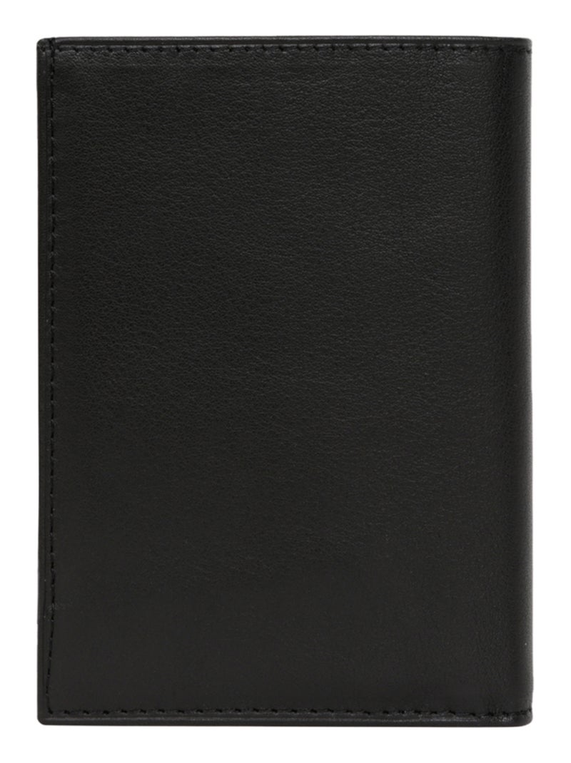 Portafoglio europeo - 2 ante - pelle soft hexagona Nero - Kiabi