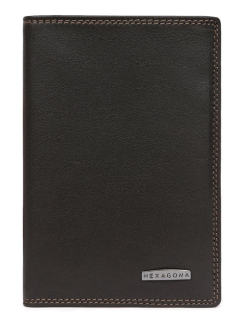 Portafoglio europeo - 2 ante - stop rfid - pelle sensation hexagona - Kiabi