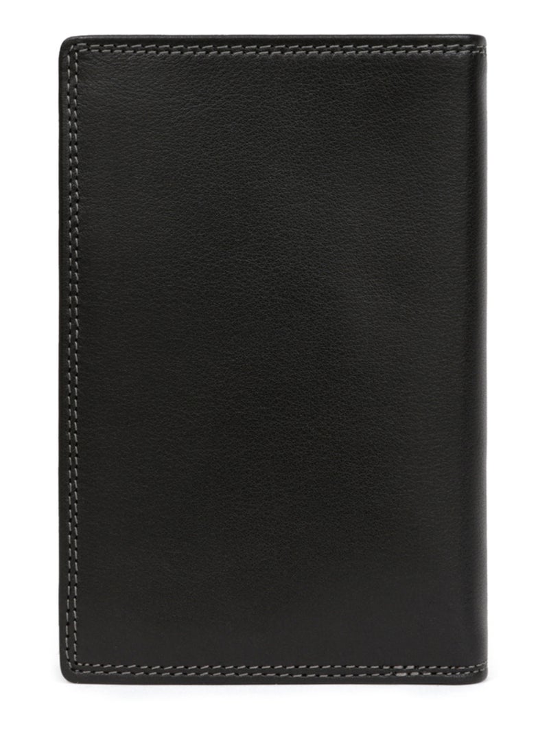 Portafoglio europeo - 2 ante - stop rfid - pelle sensation hexagona Nero - Kiabi