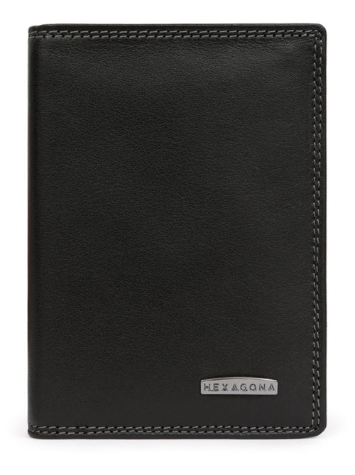 Portafoglio europeo - 2 ante - stop rfid - pelle sensation hexagona - Kiabi