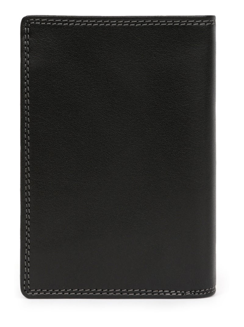 Portafoglio europeo - 2 ante - stop rfid - pelle sensation hexagona Nero - Kiabi