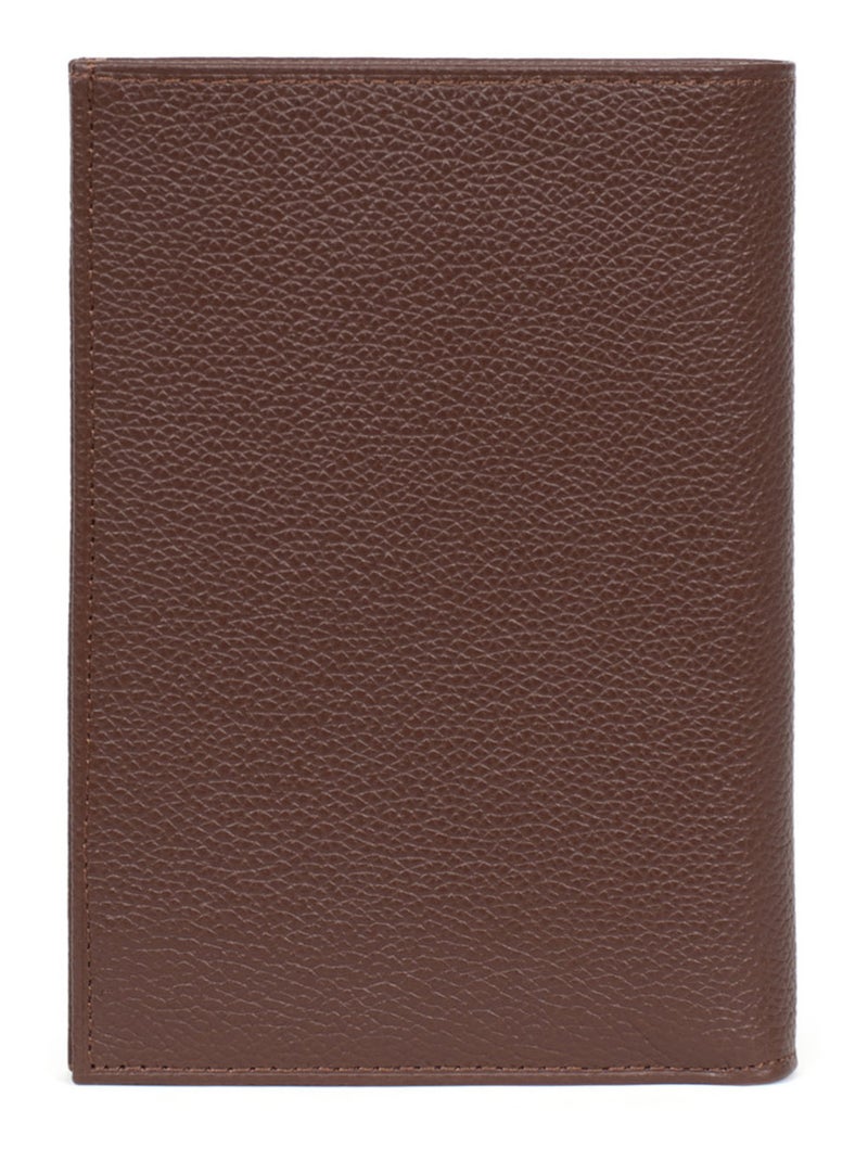 Portafoglio europeo - 2 scomparti - pelle confort hexagona Marrone cioccolato - Kiabi