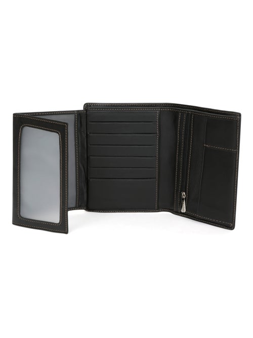 Portafoglio europeo - 3 scomparti - Pelle FÉLIN - Kiabi