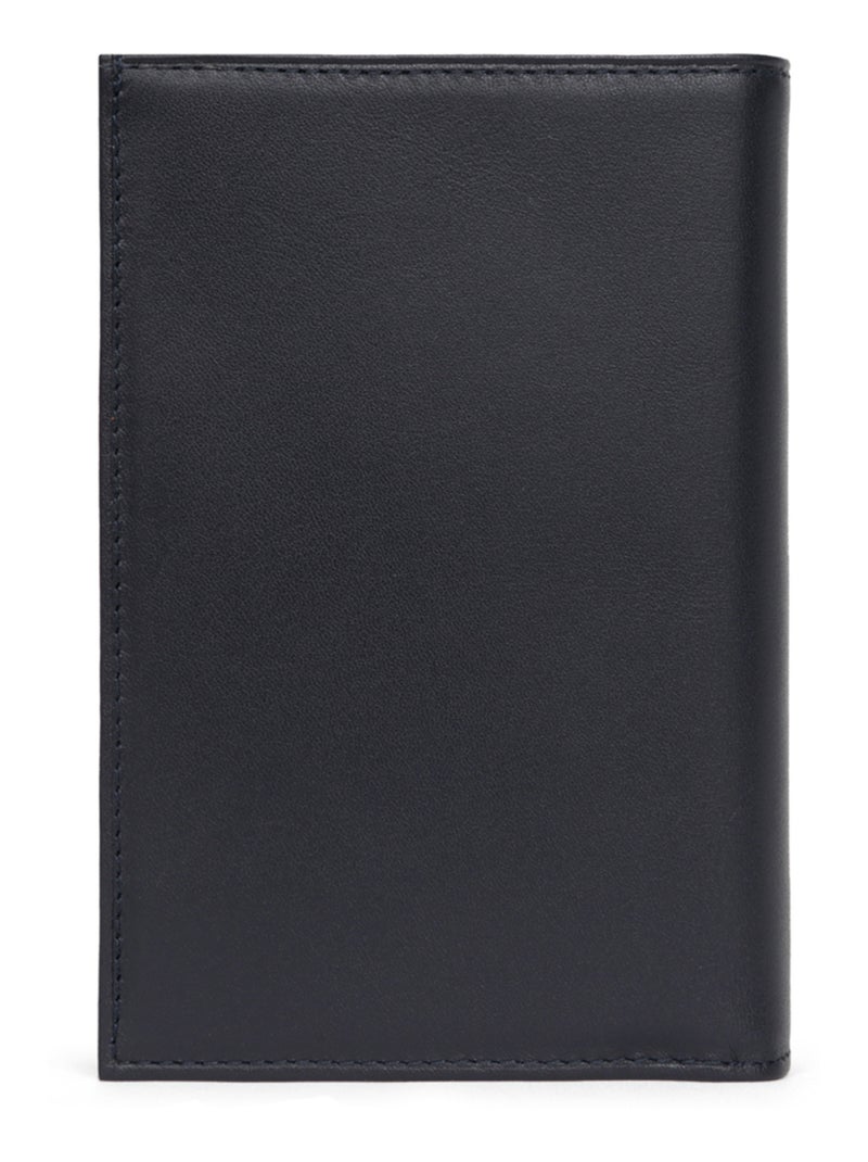 Portafoglio europeo - 3 scomparti - pelle soft hexagona Blu marino - Kiabi