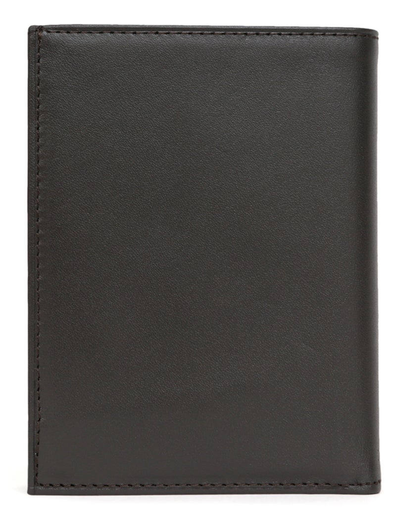 Portafoglio europeo - 3 scomparti - pelle soft hexagona Marrone - Kiabi