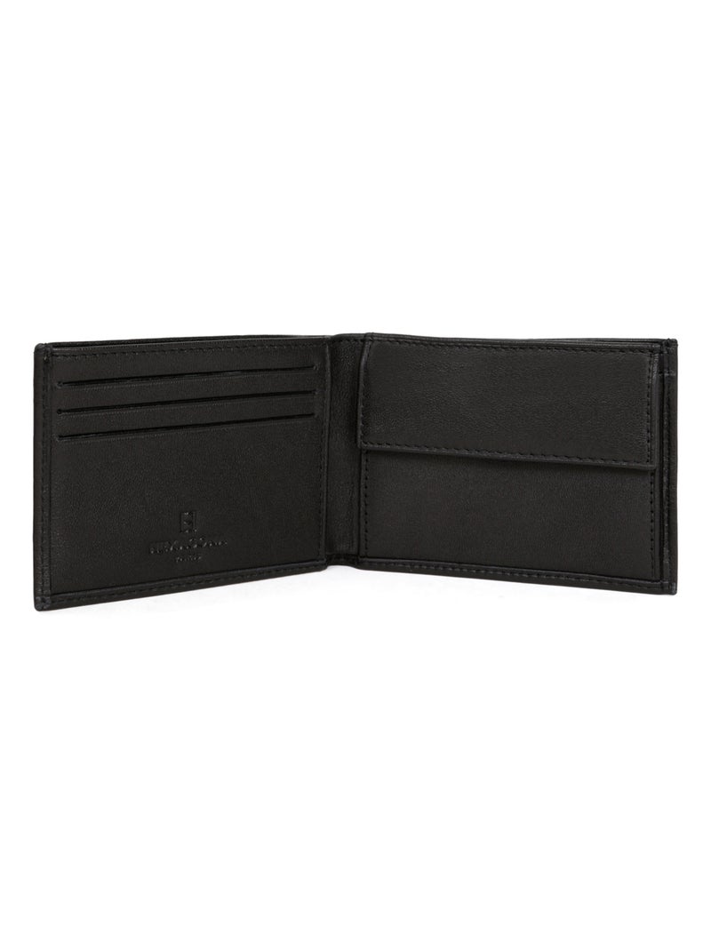 Portafoglio italiano - 1 ante - pelle soft hexagona Nero - Kiabi