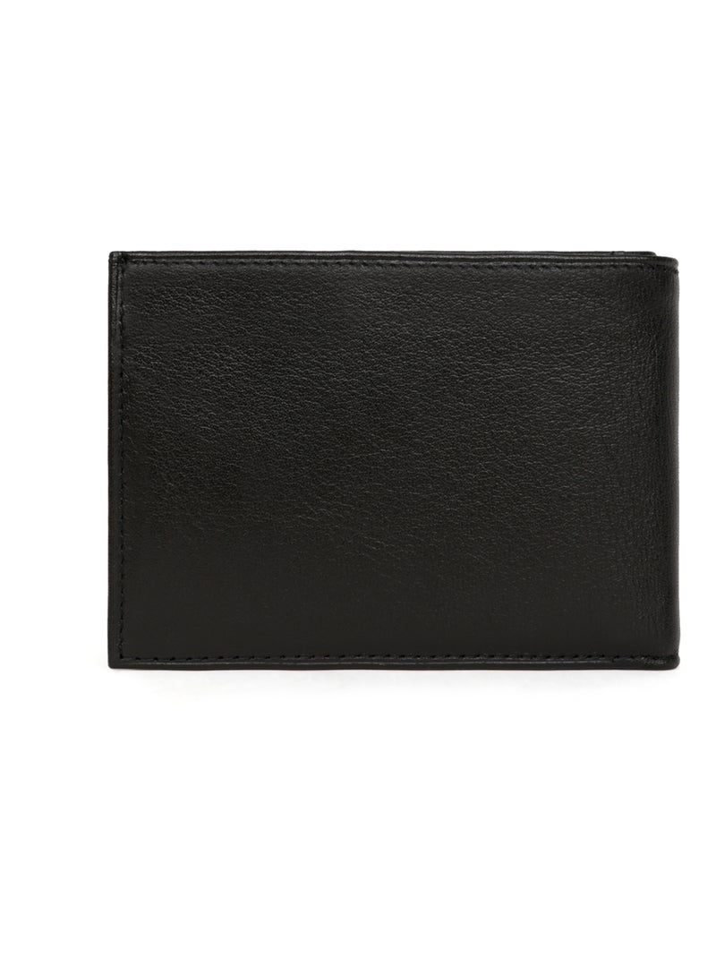 Portafoglio italiano - 1 ante - pelle soft hexagona Nero - Kiabi