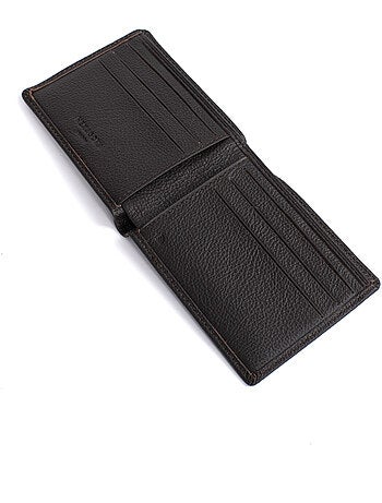 Portafoglio italiano - 1 scomparto - Stop RFID - Pelle di vitello CONFORT