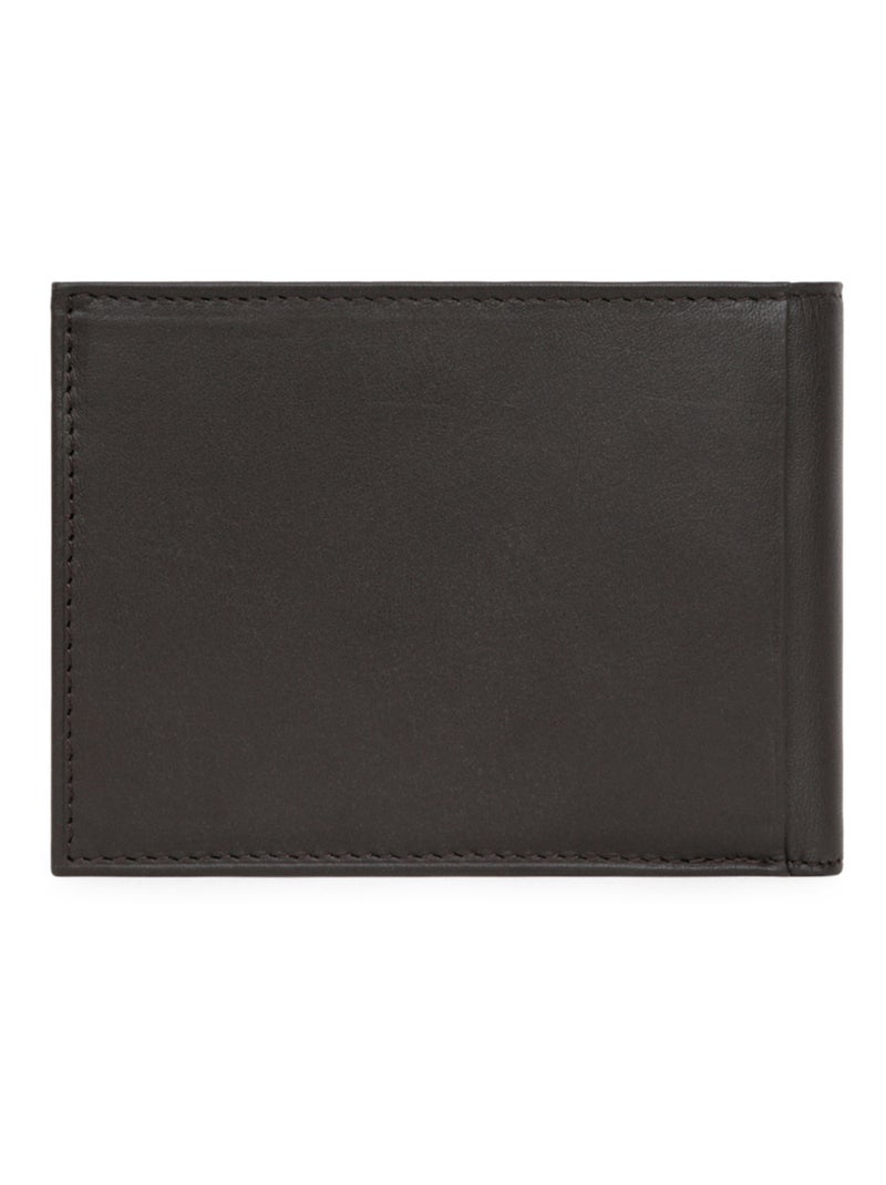 Portafoglio italiano - 2 scomparti - pelle soft hexagona Marrone - Kiabi