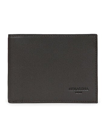 Portafoglio italiano - 2 scomparti - pelle soft hexagona