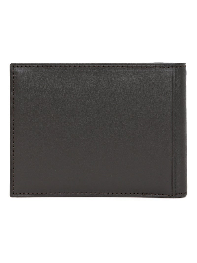 Portafoglio italiano - 2 scomparti - pelle soft hexagona Marrone - Kiabi