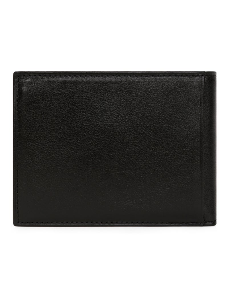 Portafoglio italiano - 2 scomparti - pelle soft hexagona Nero - Kiabi