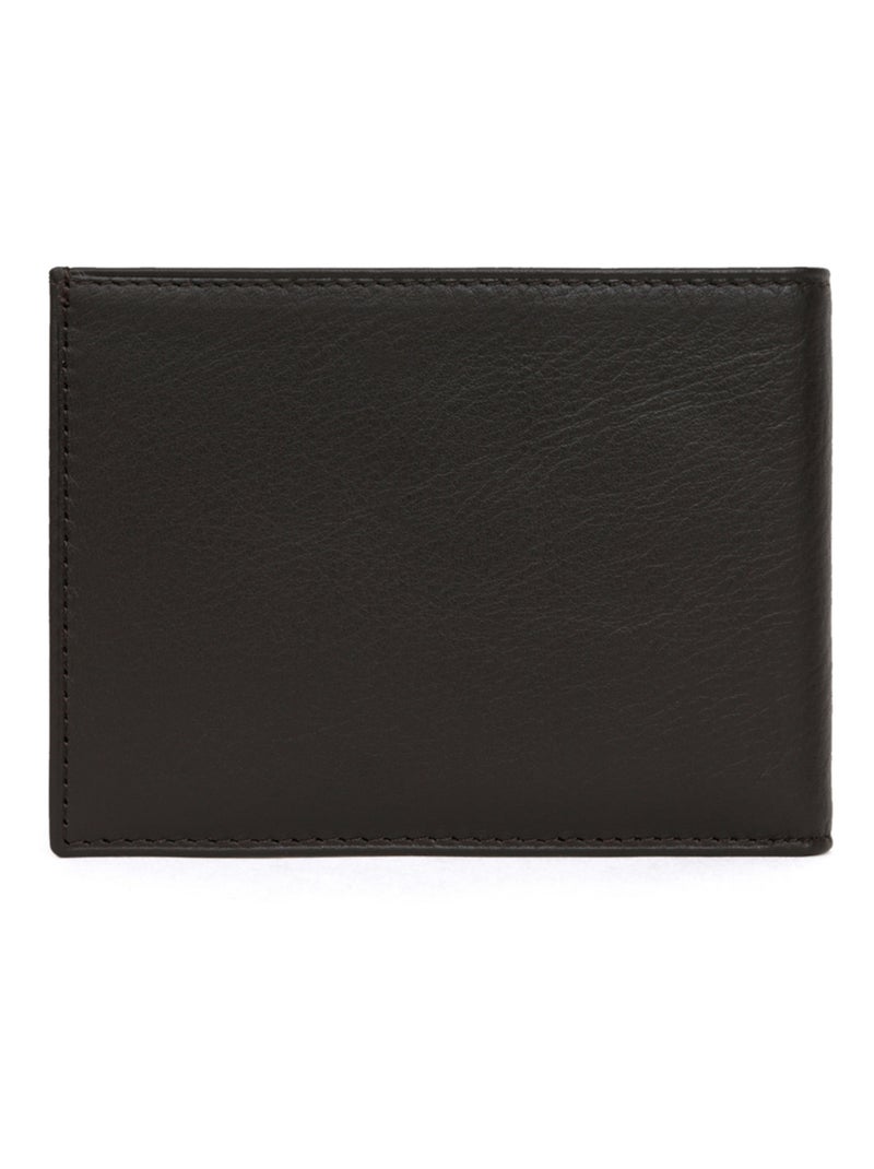 Portafoglio italiano - 2 scomparti - Pelle SOFT Marrone - Kiabi