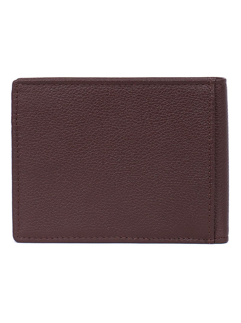 Portafoglio italiano - 2 scomparti - stop rfid - pelle confort hexagona Marrone cioccolato - Kiabi