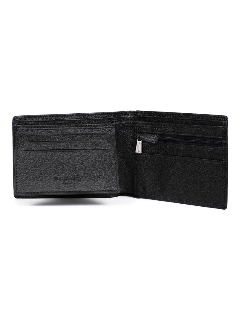 Portafoglio italiano - 2 scomparti - stop rfid - pelle confort hexagona Nero - Kiabi