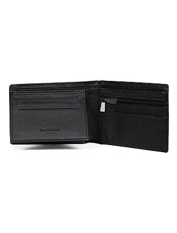 Portafoglio italiano - 2 scomparti - Stop RFID - Pelle CONFORT