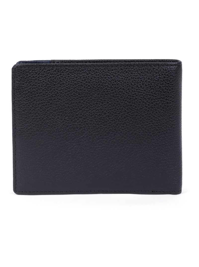 Portafoglio italiano - 2 scomparti - stop rfid - pelle duo hexagona Nero Blu - Kiabi